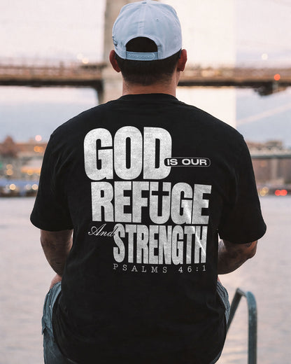 God Is Our Refuge Shirt, Christian Scripture Tee, Psalm 46:1 Faith ShirtGod Is Our Refuge Shirt, Christian Scripture Tee, Psalm 46:1 Faith Shirt