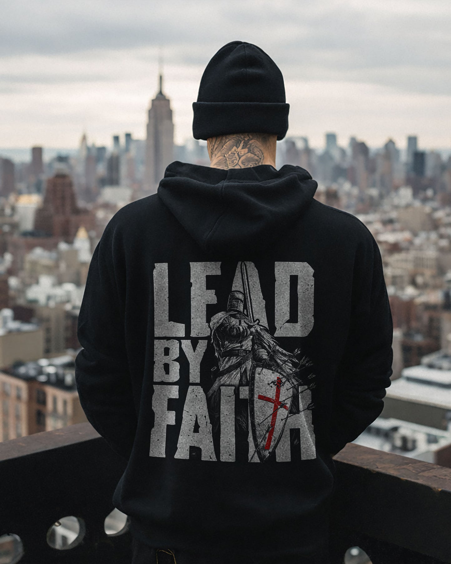 Lead By Faith Hoodie – Black