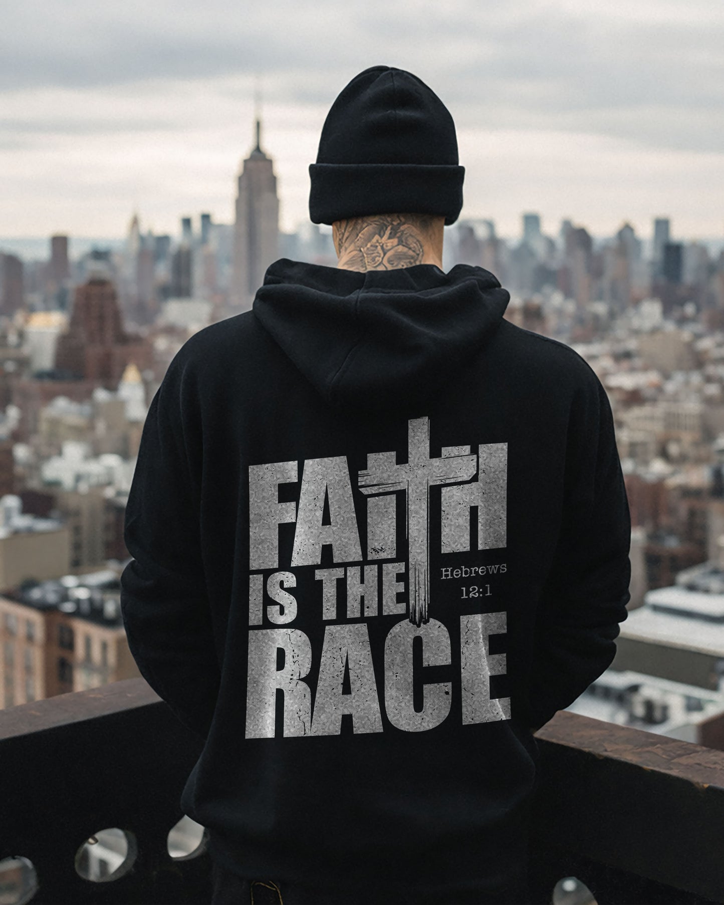 Faith Is The Race Hoodie – Hebrews 12:1 Christian Hoodie