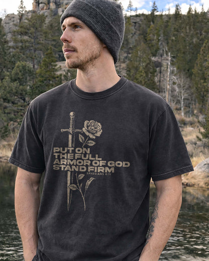 Full Armor Of God Shirt, Christian Sword Tee, Ephesians 6:11 Faith Shirt