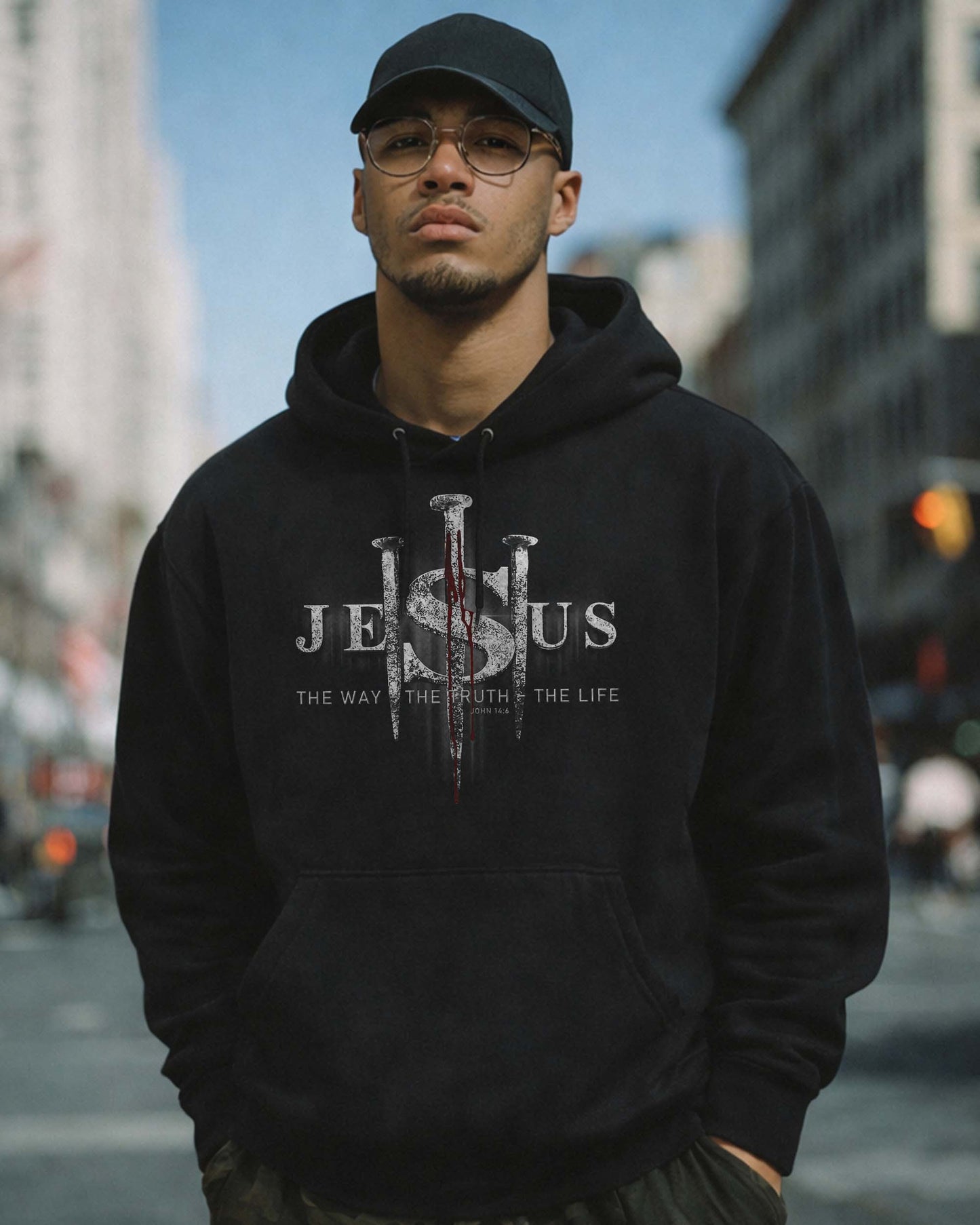Jesus The Way The Truth The Life Hoodie – Black