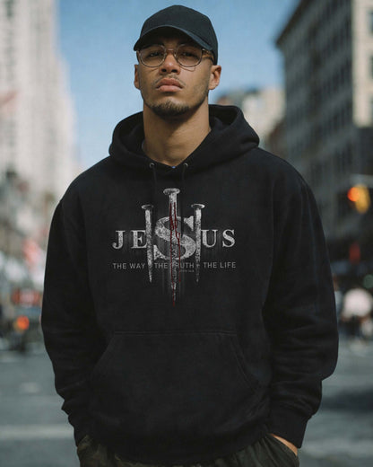 Jesus The Way The Truth The Life Hoodie – Black
