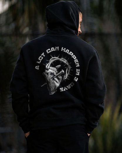 A Lot Can Happen In 3 Days – Redemption Hoodie – Black