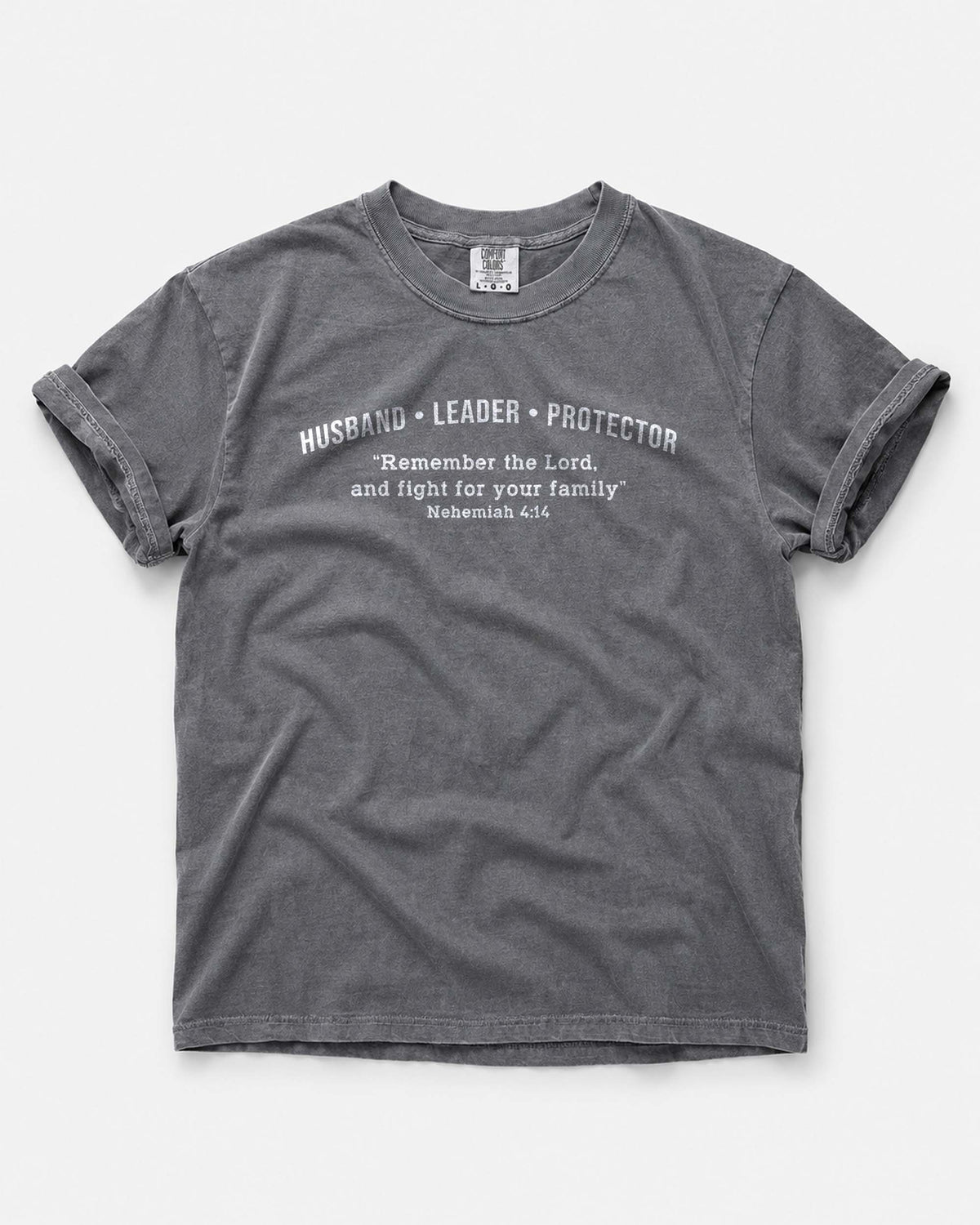 Husband • Leader • Protector | Nehemiah 4:14 Christian Men's T-Shirt