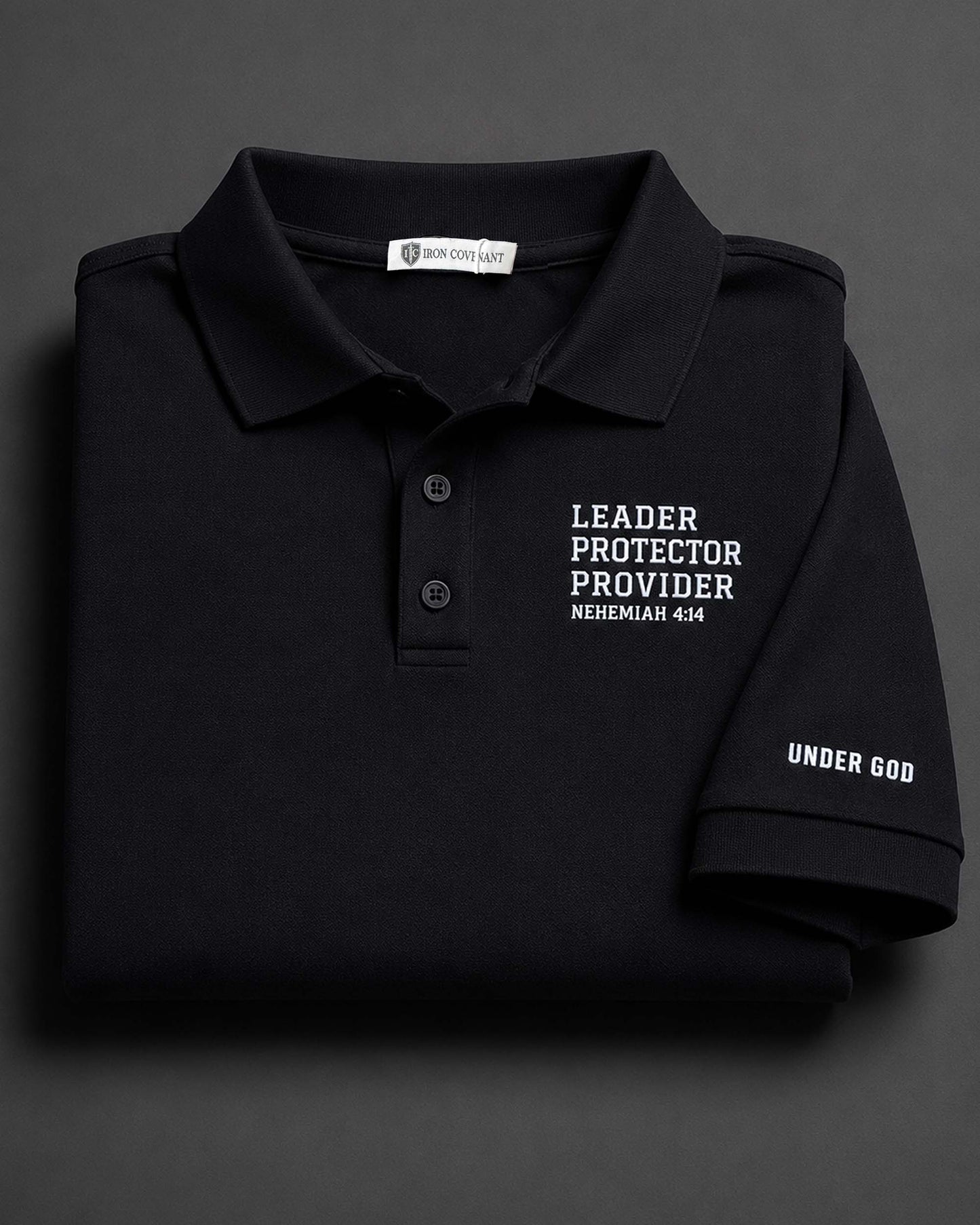 Leader Protector Provider -Nehemiah 4:14 - Signature Heavyweight Piqué Polo