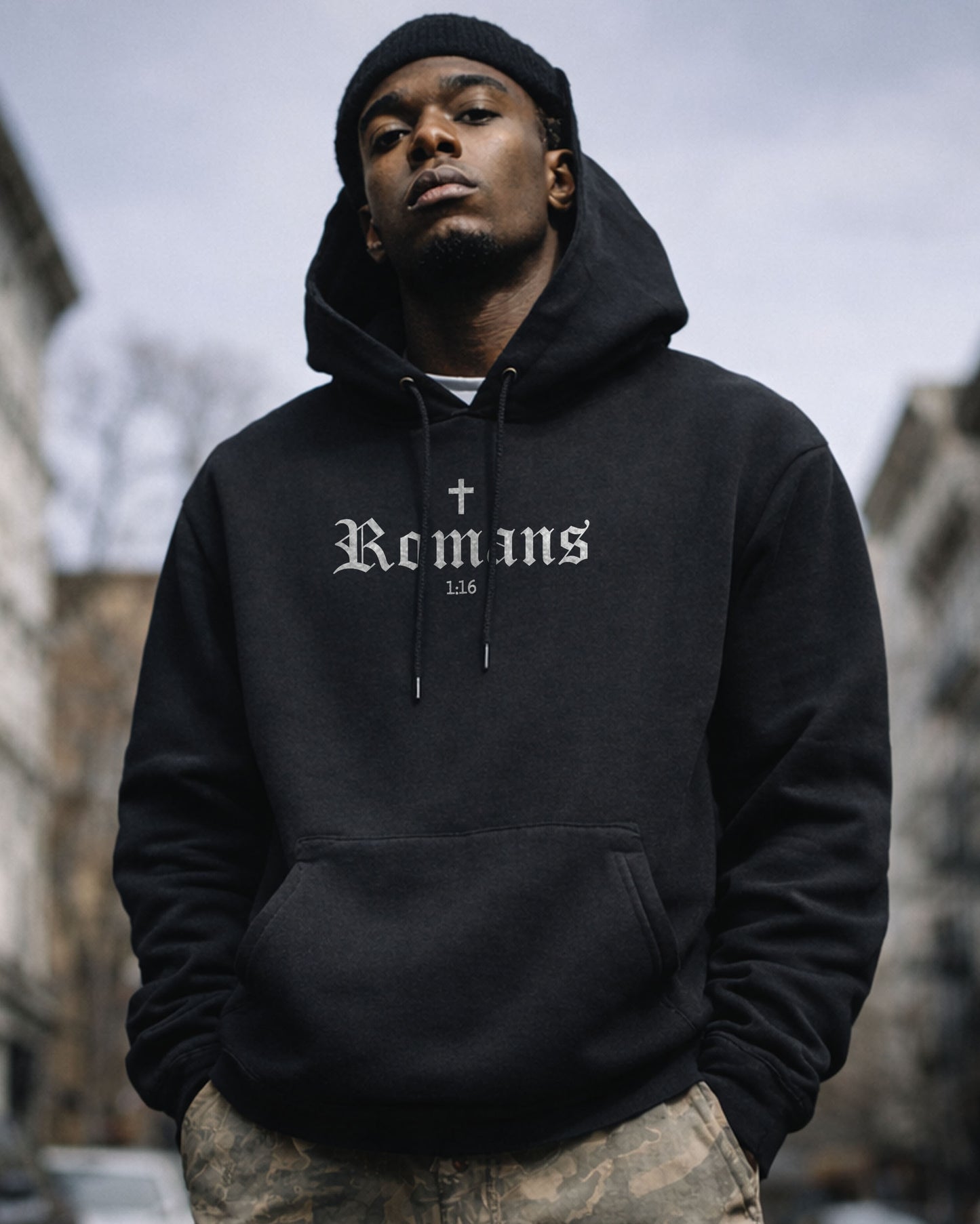 Romans 1:16 - I am not ashamed of the gospel Hoodie – Black