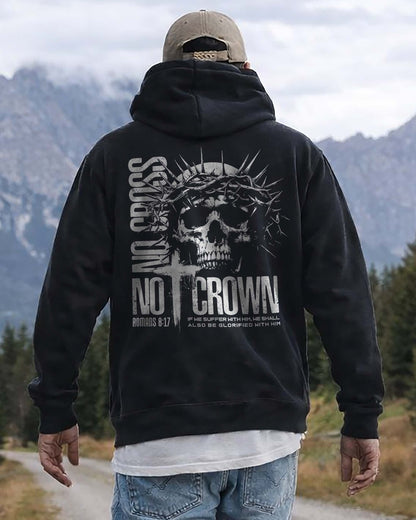 No Cross No Crown Hoodie – Romans 8:17 Christian Hoodie