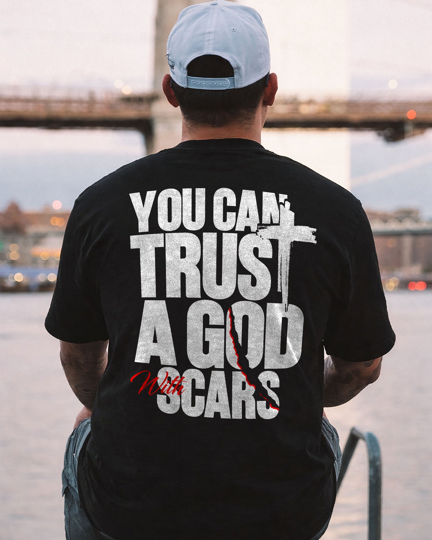 You Can Trust a God With Scars – Iron Faith Tee