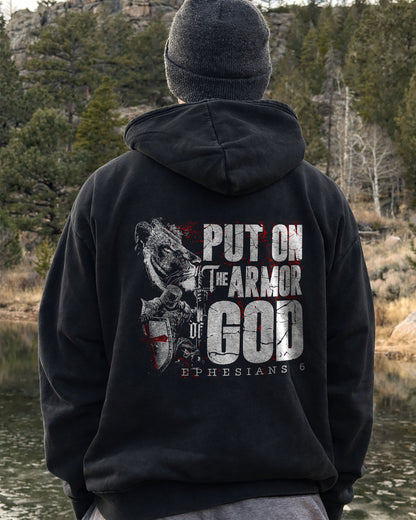 Put On The Armor Of God Hoodie – Black