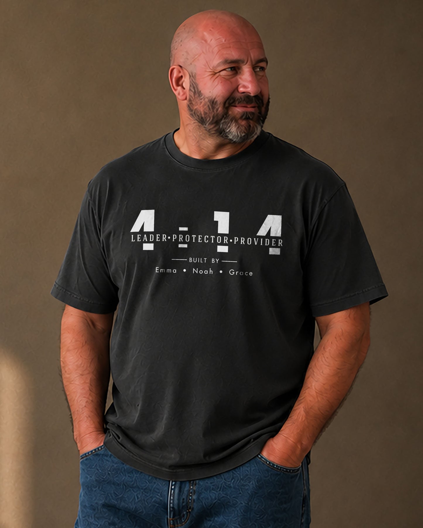 Personalized Leader Protector Provider Shirt – Custom Christian Dad Tee with Kids Names | Nehemiah 4:14 Father Gift