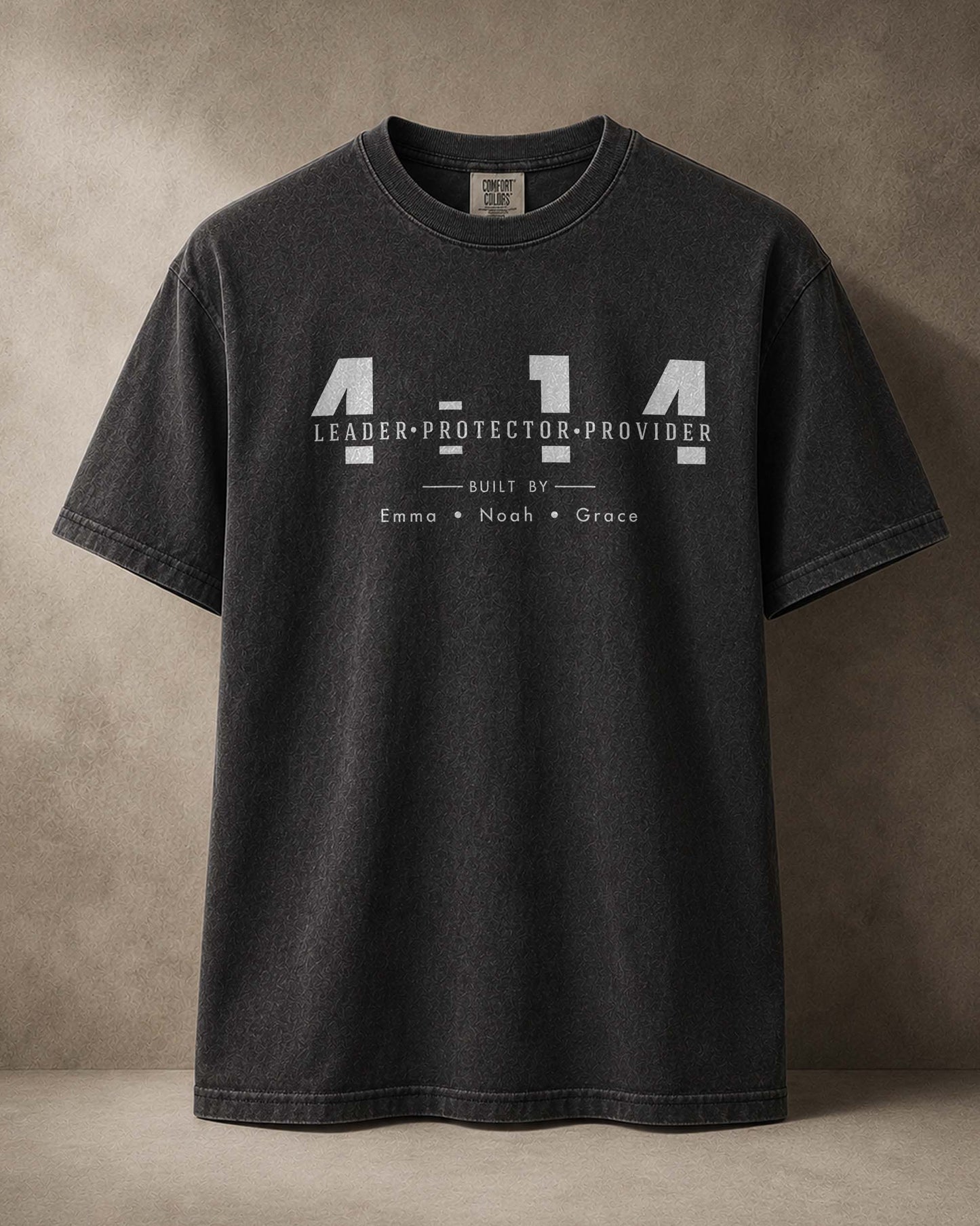 Personalized Leader Protector Provider Shirt – Custom Christian Dad Tee with Kids Names | Nehemiah 4:14 Father Gift