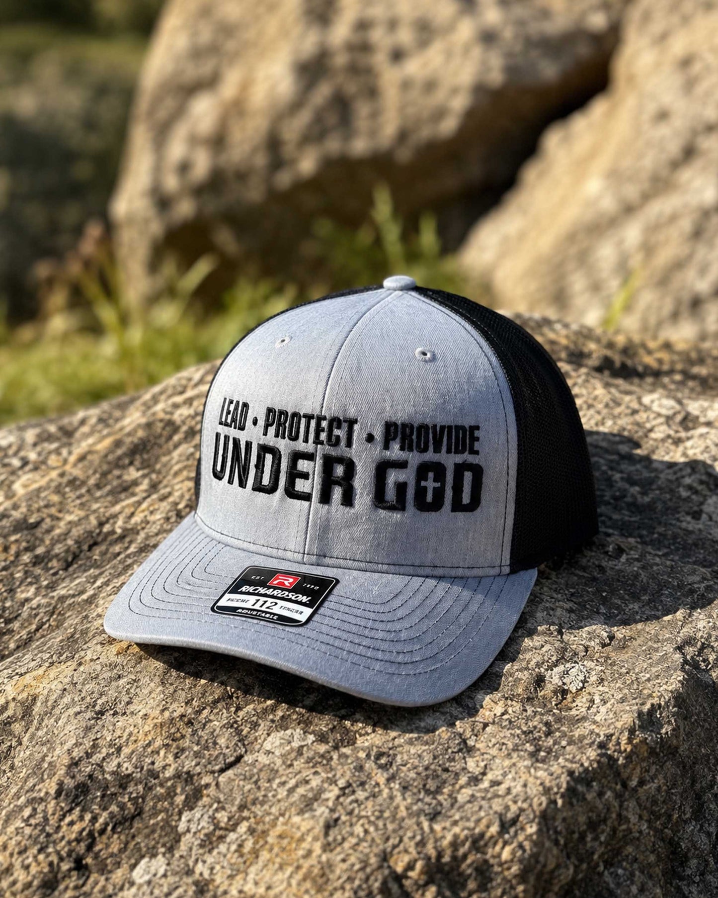 Lead • Protect • Provide Under God Embroidered Trucker Hat