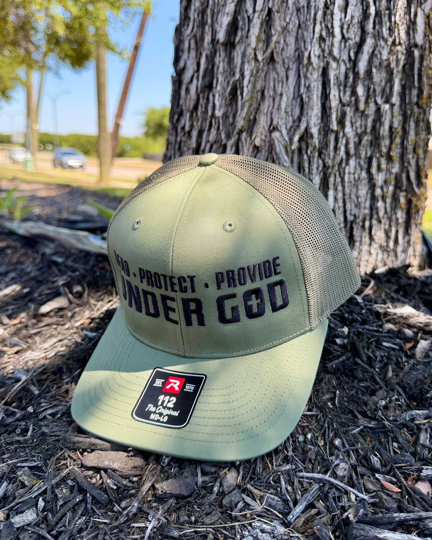 Lead • Protect • Provide Under God Embroidered Trucker Hat