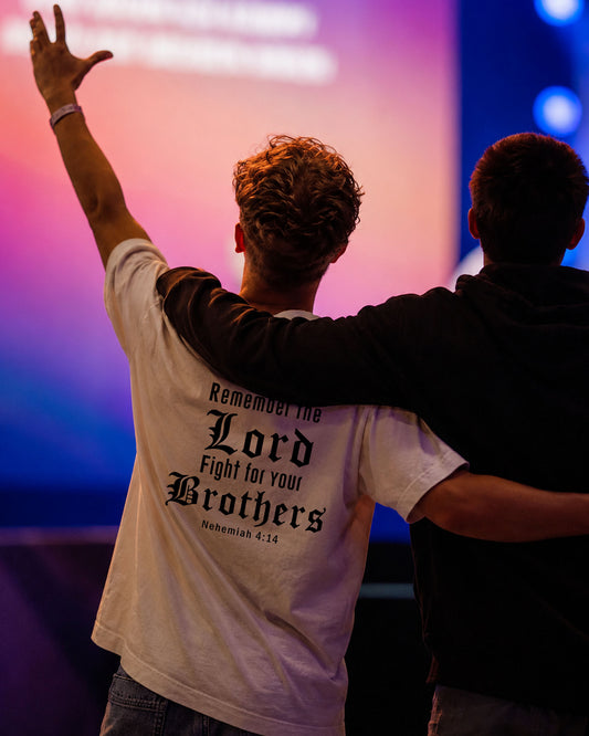 Remember the Lord, Fight for Your Brothers — Nehemiah 4:14 Christian Men T-Shirt