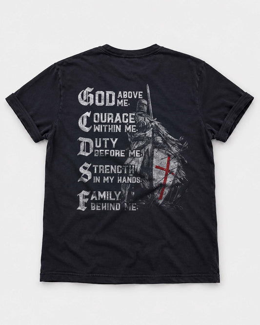 God Above Me Christian Warrior T-Shirt