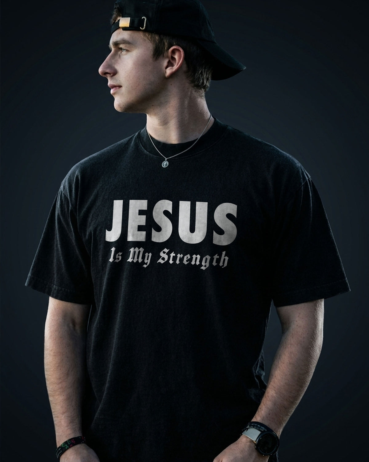 Jesus Is My Strength – Christian Men T-Shirt