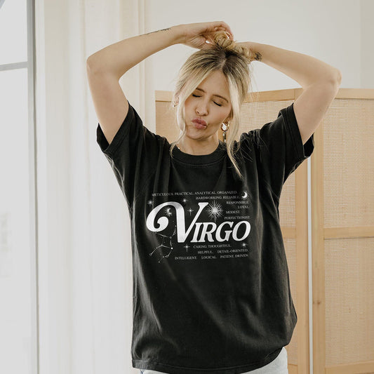 Virgo Zodiac Astrology T-Shirt | Comfort Colors 1717 Graphic Tee