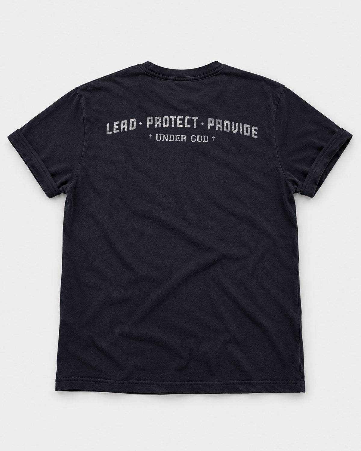 Lead. Protect. Provide. Under God – Men’s Christian T-Shirt