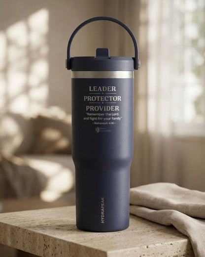 Leader Protector Provider Christian 32oz Laser Engraved Tumbler Nehemiah 4:14