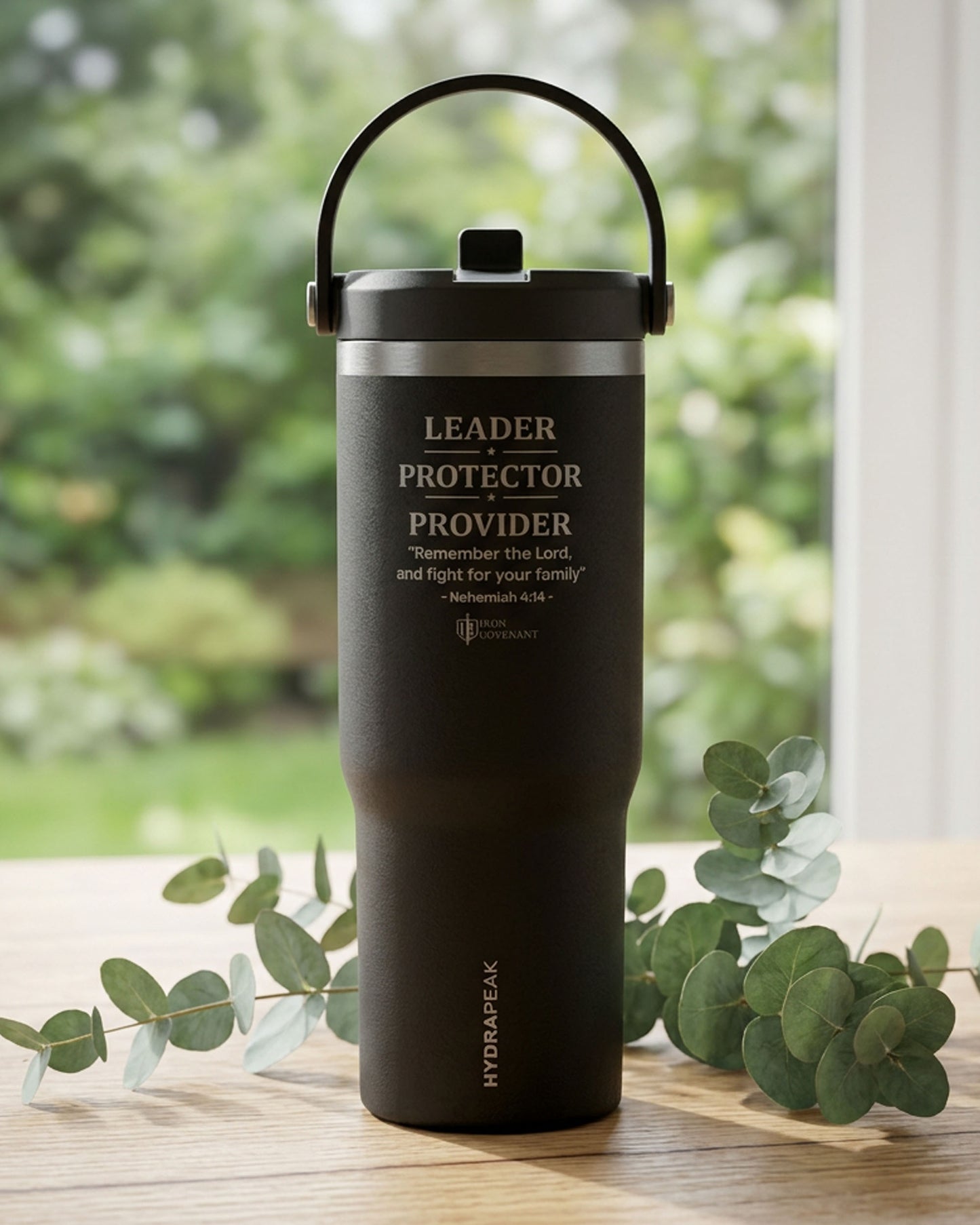 Leader Protector Provider Christian 32oz Laser Engraved Tumbler Nehemiah 4:14