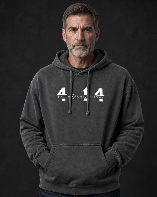 Christian Men Apparel - Faith. Family. Fight - Nehemiah 4:14 - Father's Day Gift - Premium Hoodie