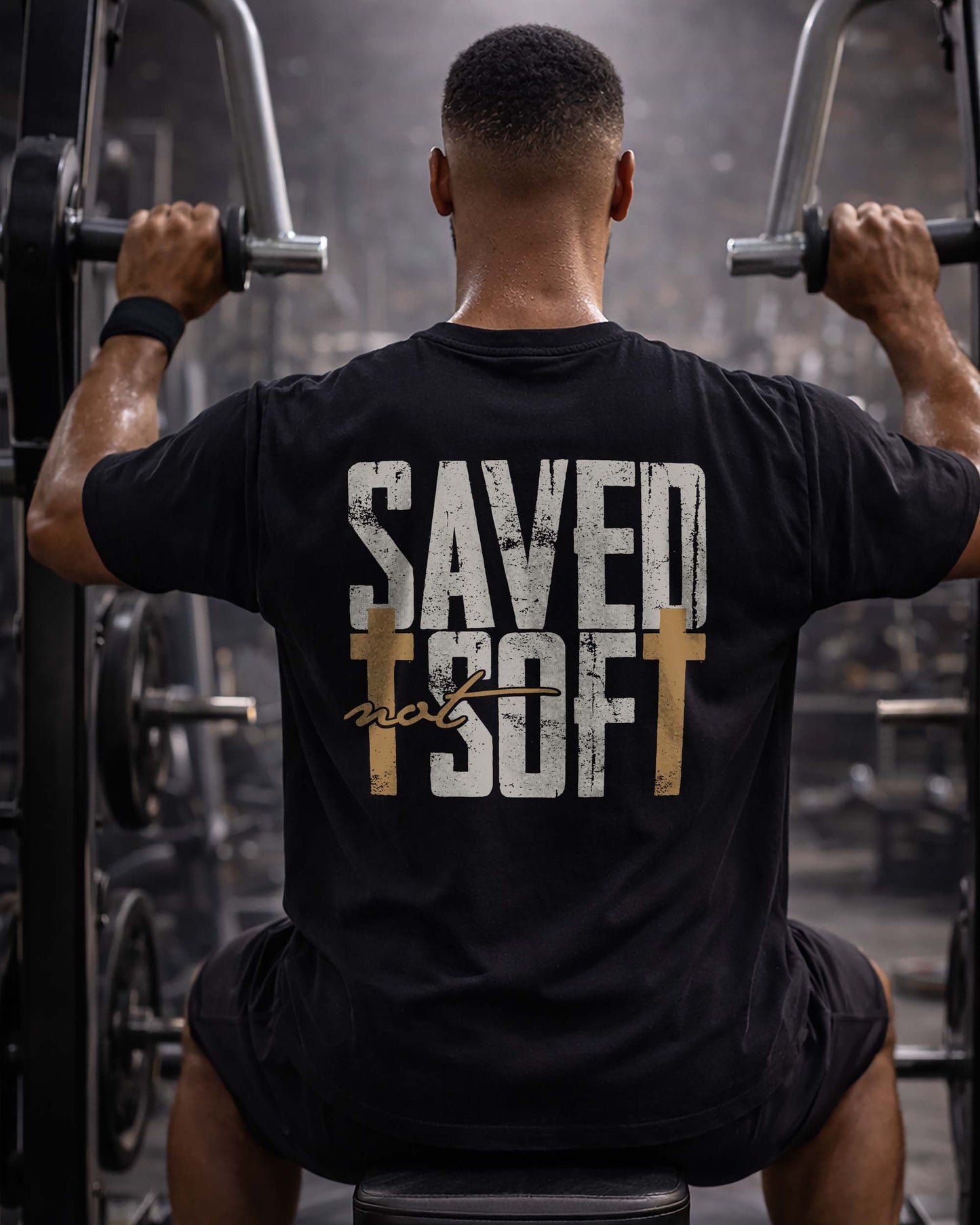 Saved. Not Soft. | Christian Men's Faith T-Shirt