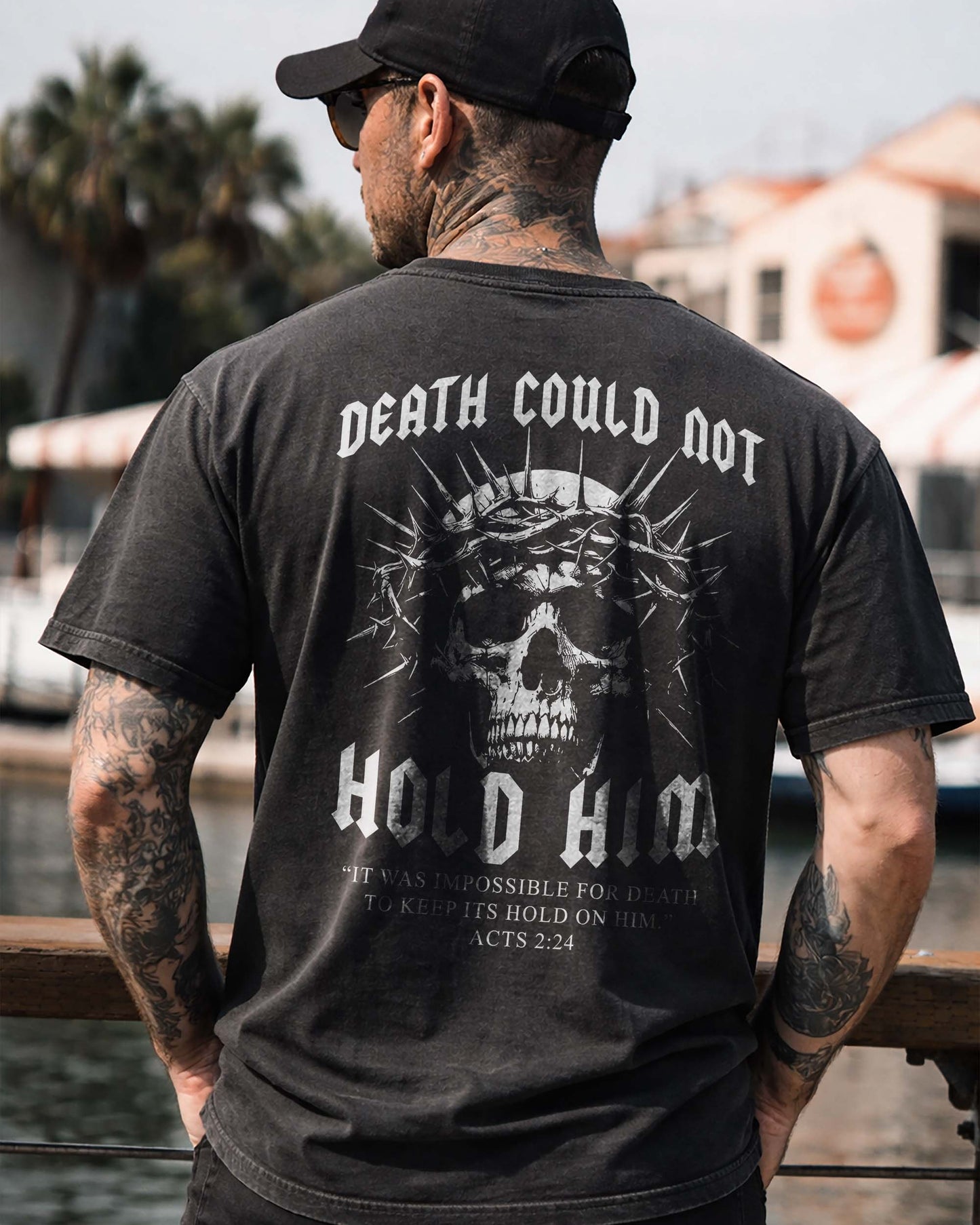 Death Could Not Hold Him – Acts 2:24 Christian Men T-Shirt