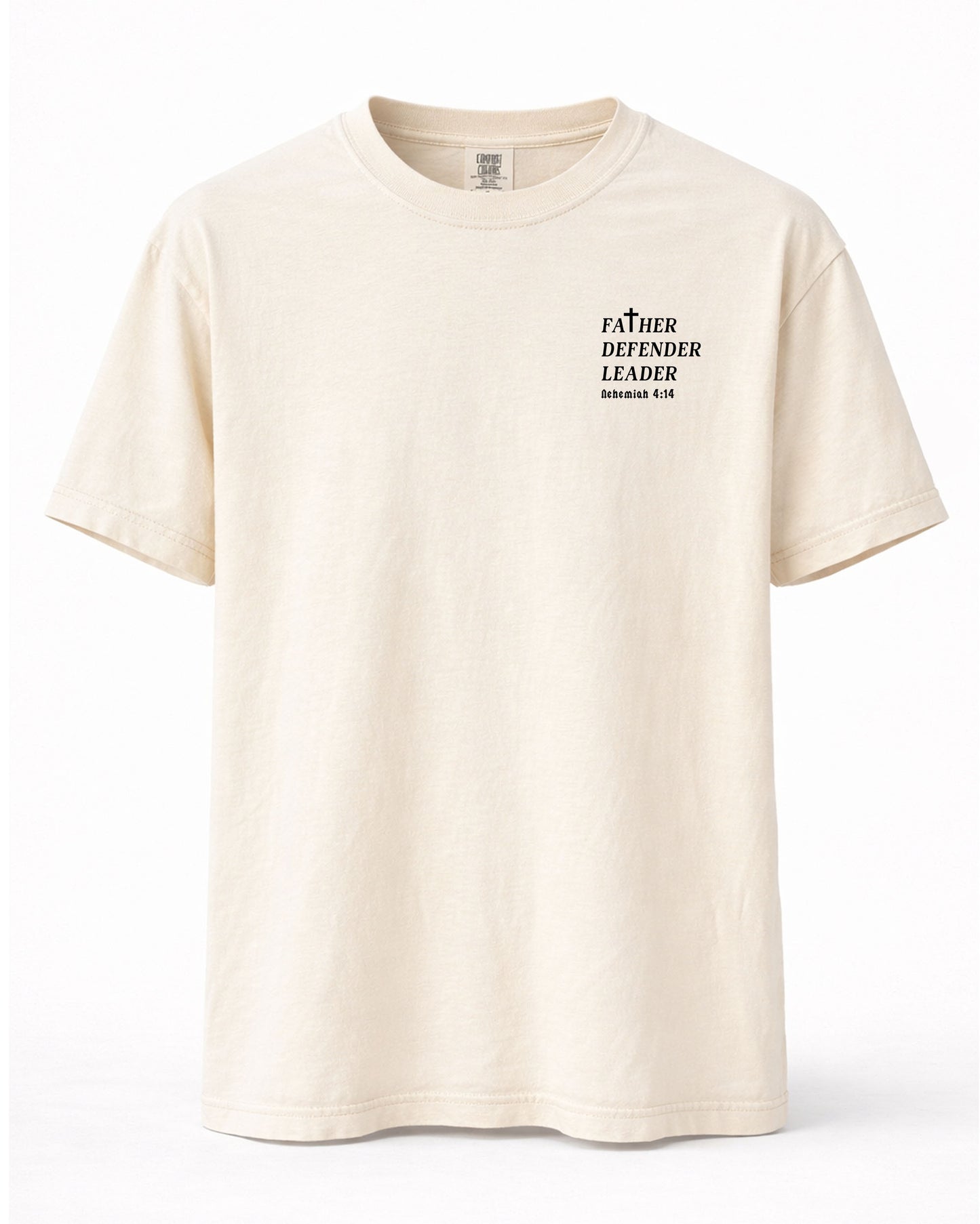 Christian Shirt for Men  - Leader. Protector . Provider  Nehemiah 4:14 - Father's Day Gift - Minimal Left Chest T-Shirt