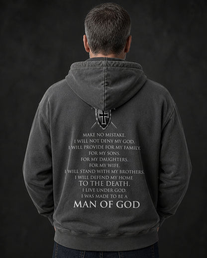 Make No Mistake — Man of God Premium Hoodie - Nehemiah 4:14 Inspired