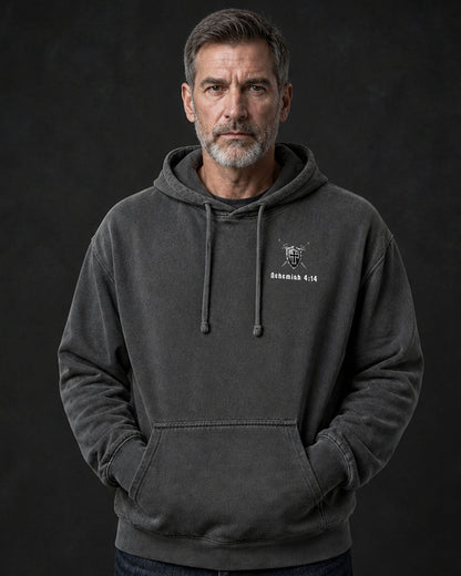 Make No Mistake — Man of God Premium Hoodie - Nehemiah 4:14 Inspired