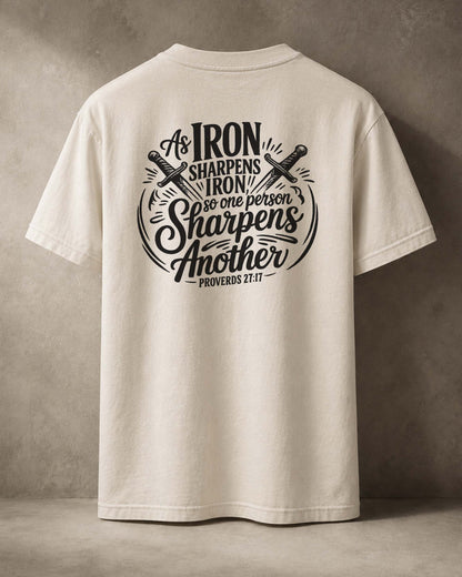 Iron Sharpens Iron | Proverbs 27:17 Heavyweight T-Shirt