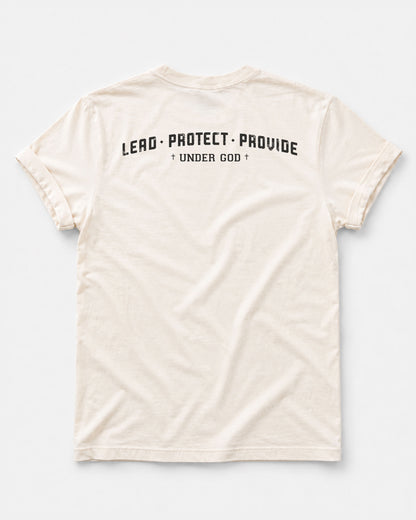 Lead. Protect. Provide. Under God – Men’s Christian T-Shirt