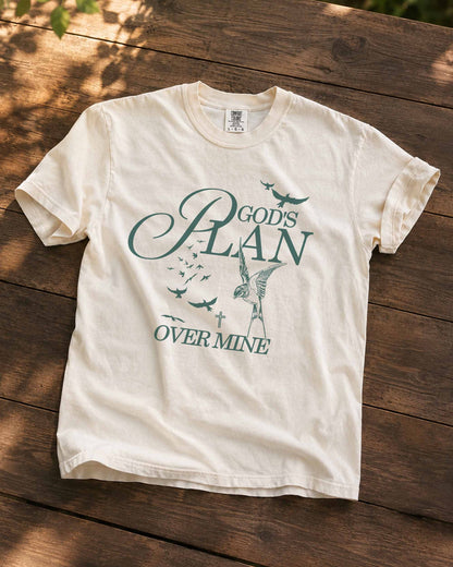 God’s Plan Over Mine Christian T-Shirt | Women’s Faith Tee