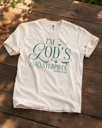 I’m God’s Masterpiece Christian T-Shirt | Ephesians 2:10 Women’s Faith Tee