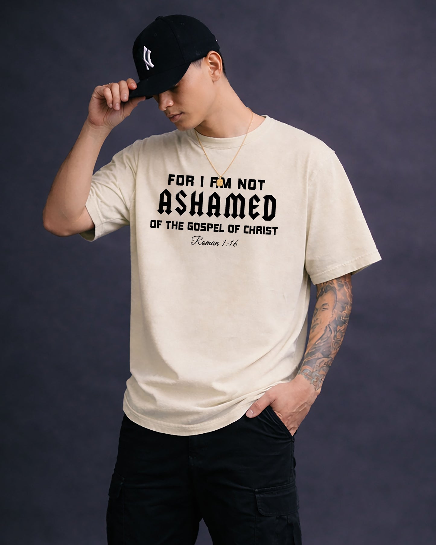 Not Ashamed of the Gospel – Romans 1:16 Christian Men T-Shirt
