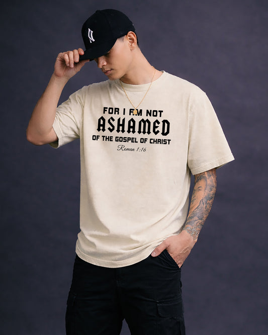 Not Ashamed of the Gospel – Romans 1:16 Christian Men T-Shirt