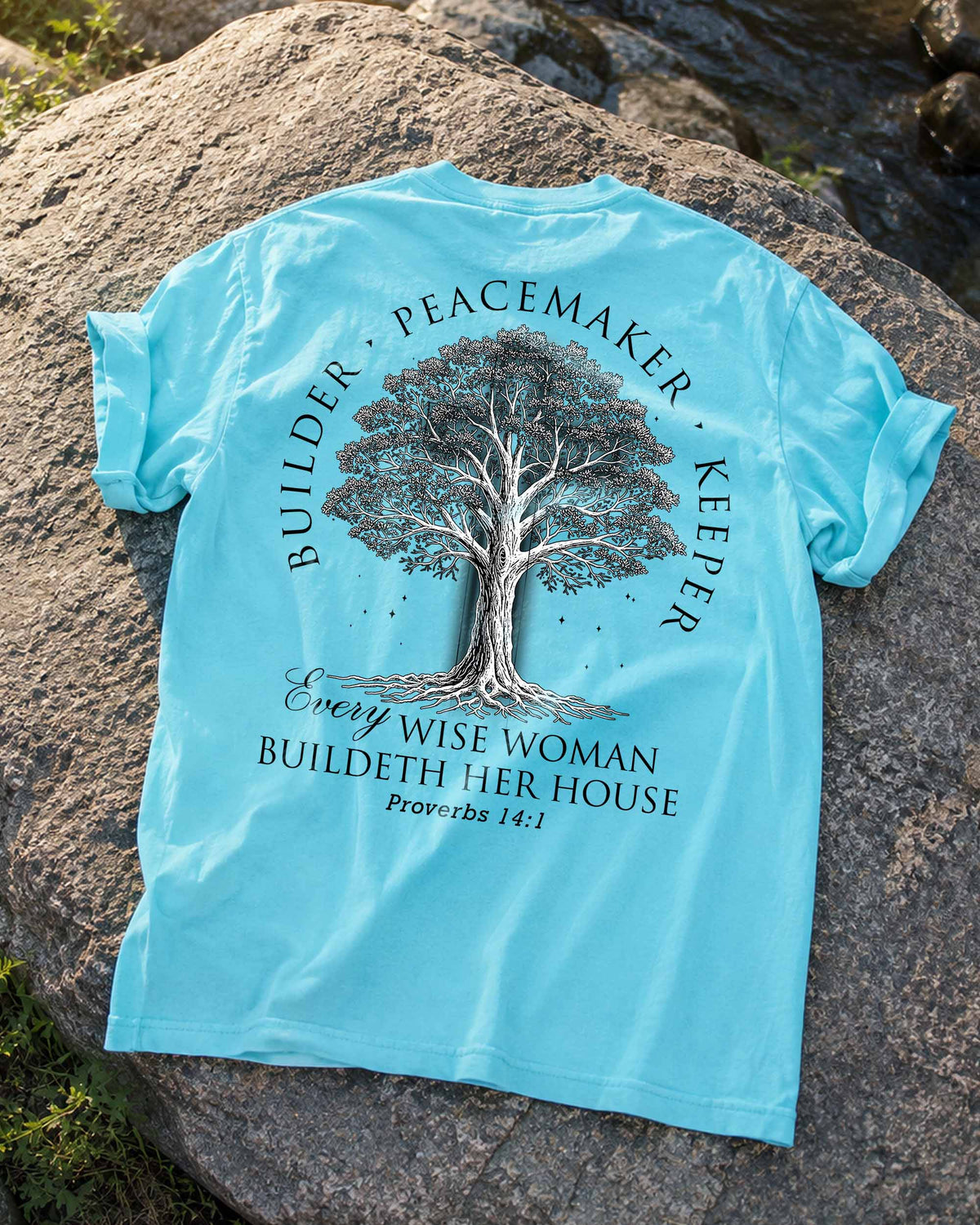 Builder • Peacemaker • Keeper – Proverbs 14:1 Christian Women's Vintage T-Shirt
