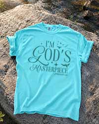 I’m God’s Masterpiece Christian T-Shirt | Ephesians 2:10 Women’s Faith Tee