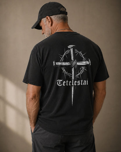 Tetelestai Cross Shirt, Christian Faith Tee, It Is Finished Jesus Shirt