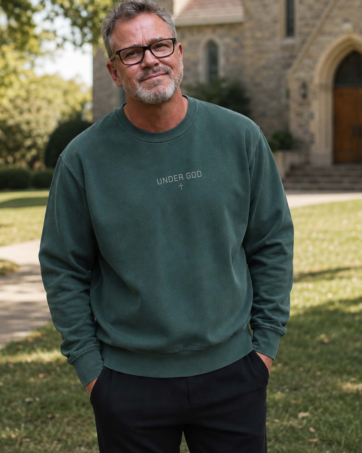 Under God Christian Men’s Crewneck Sweatshirt