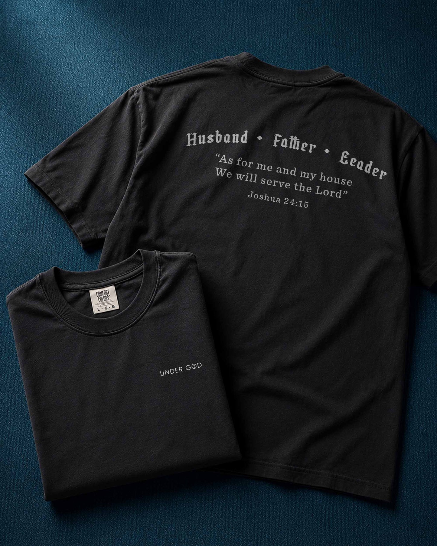 Husband • Father • Leader | Joshua 24:15 Christian Men's T-Shirt