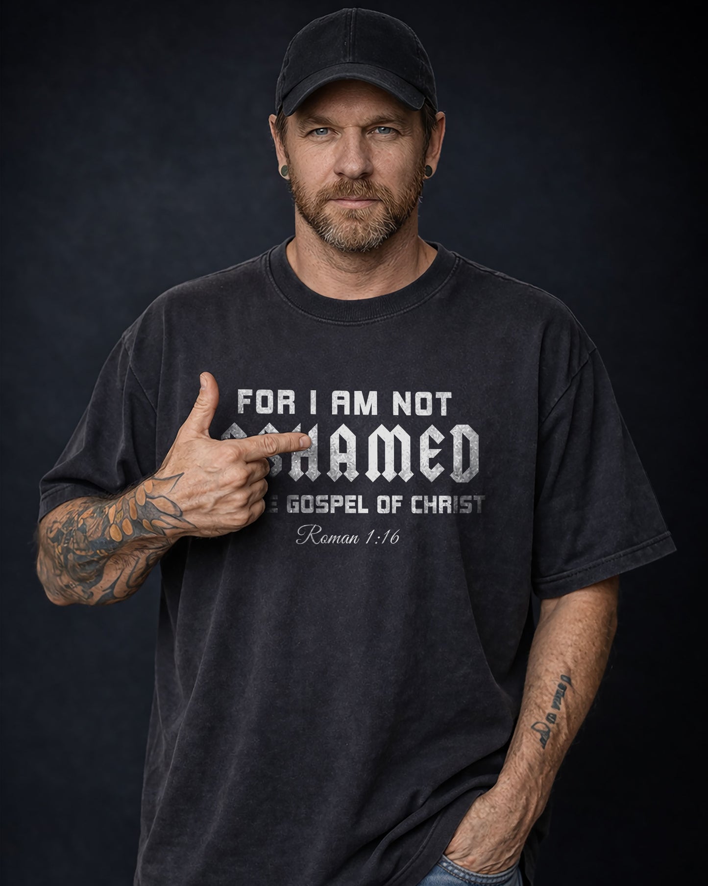 Not Ashamed of the Gospel – Romans 1:16 Christian Men T-Shirt