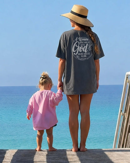 A Woman Who Walks With God Christian T-Shirt | Proverbs 31:10–31
