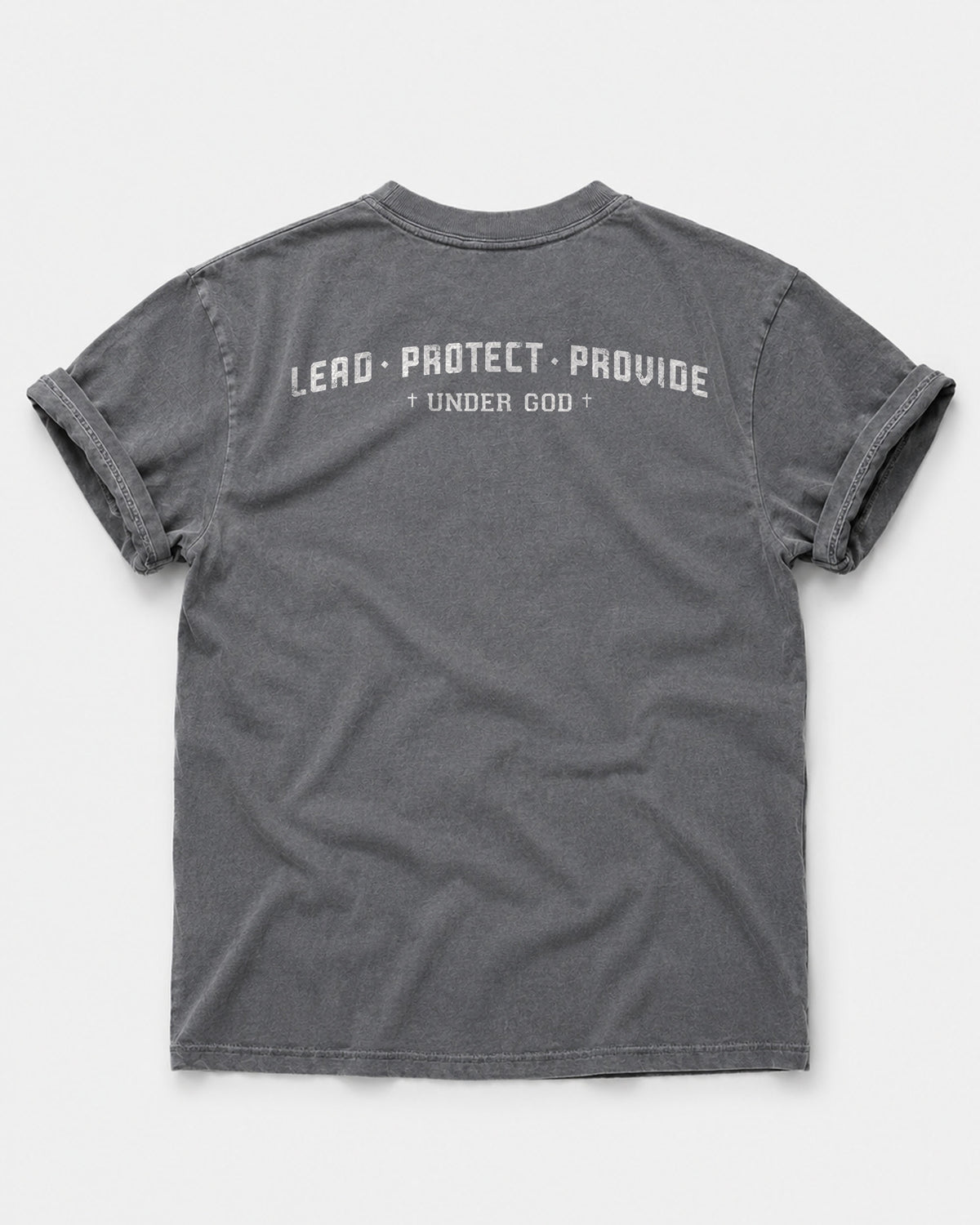 Lead. Protect. Provide. Under God – Men’s Christian T-Shirt