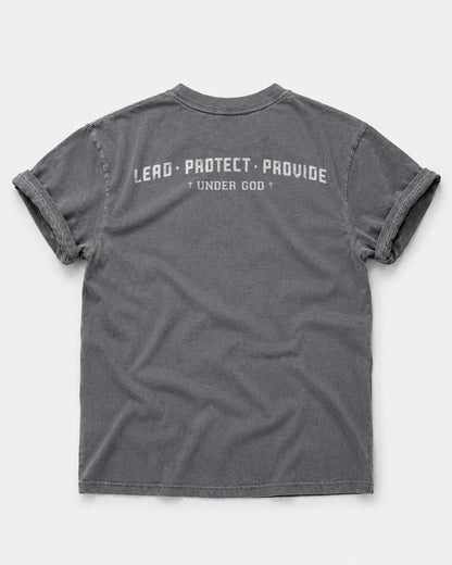 Lead. Protect. Provide. Under God – Men’s Christian T-Shirt
