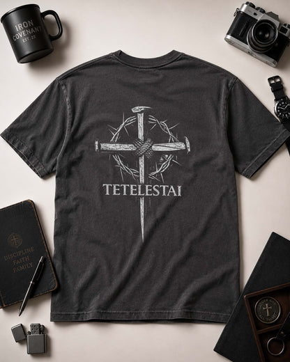 Tetelestai Cross Shirt, Christian Faith Tee, It Is Finished Jesus Shirt