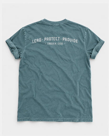 Lead. Protect. Provide. Under God – Men’s Christian T-Shirt