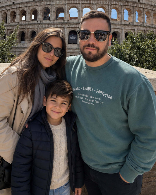 Husband • Leader • Protector – Nehemiah 4:14 Crewneck Sweatshirt