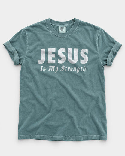 Jesus Is My Strength – Christian Men T-Shirt