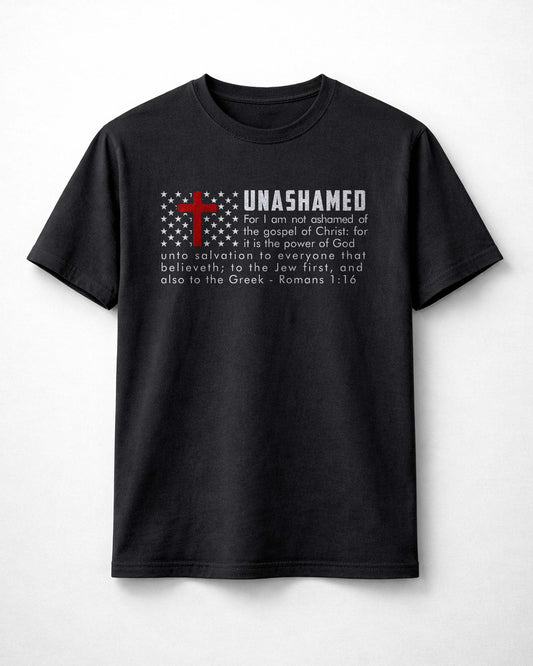 Unashamed Shirt, Romans 1:16 Christian Tee, Faith Based Shirt